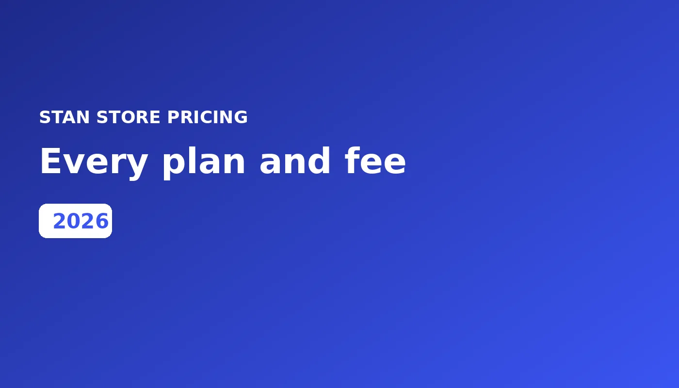 Stan Store Pricing in 2026: Every Plan, Fee, and What You Pay